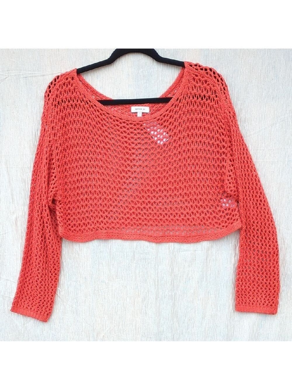 NWT Better Be Vibrant Coral Knit Top, Size Small/Medium